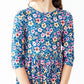 Rainforest Blooms 3/4 Sleeve Pocket Twirl Dress