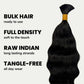 Raw Indian Wavy Bulk 100% Human Braiding Hair
