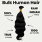 Raw Indian Wavy Bulk 100% Human Braiding Hair