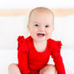 Red L/S Flutter Bodysuit