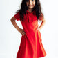 Red S/S Polo Dress