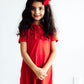 Red S/S Polo Dress