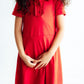 Red S/S Polo Dress