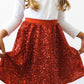 Red Sequin Twirl Skort