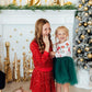 Red Velvet Sequin Twirl Skort