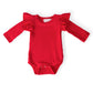 Red L/S Flutter Bodysuit