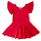 Red S/S Twirl Leotard