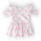 Ribbons & Roses 3/4 Sleeve Flutter Twirl Bodysuit