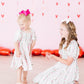 Rosebud Bows Smocked Ruffle Dress