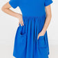 Royal Blue S/S Pocket Twirl Dress