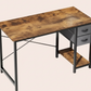 40/47 Inch Computer Desk with Fabric Storage Drawers, Modern Home Office Table