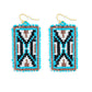 Protection Sheild Beaded Earring In Turquoise