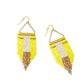 Horizon Sight Beaded Earrings In Yellow