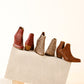 Dakota Charm Hand-tooled Booties in Caramel