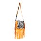 Oro Valley Leather & Hairon Bag in Blazing Orange