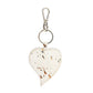 Heart's Love Key Fob in Brown & White