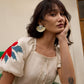 Cornflower Sky Earrings In White