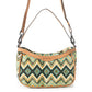 Harvest Chevron Crossbody Bag In Green