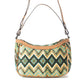Harvest Chevron Crossbody Bag In Green
