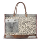 Hide & Floral Print Weekender Bag