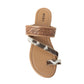 Myra LaDonna Trail Handtooled Sandals for Women â€“ Dark Brown Western Hairon Slip-Ons for Ranch Days & Rodeo Nights