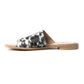 Myra Kimmee Trail Hairon Leather Sandals for Women â€“ Open-Toe Flat Slide for Ranch & Summer Wear