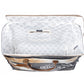 Myra Dakota Trail Hairon Leather Weekender Bag â€“ Handmade Canvas Print with Rustic Fringe Sides & Leather Handles