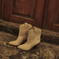 Crystal Creek Booties In Off White