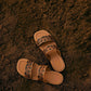 Santa Fe Daisy Slides In Black & Brown