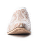 Myra Valeria White Leather Mules for Women - Handtooled Desert Bloom Pattern with Block Heels for Stylish Comfort
