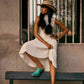 Valeria Hand-tooled Mules In Turquoise