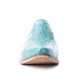Valeria Hand-tooled Mules In Turquoise