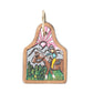 Dawn Rider Tooled Leather Key Fob in Wild Green