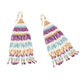 Nanna's Skirt Beaded Earrings In Purple