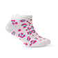 Candy Leopard Lacy Ankle Socks In Light Pink