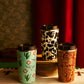 Western Trail Brew Stainless Steel Mug in Cactus Geometry