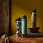 Moo & Bloom Stainless Steel Water Bottle in Cactus Geometry