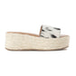 Mesa Mane Hairon Leather Sandals in Black & White