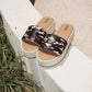Mesa Mane Hairon Leather Sandals in Black & White
