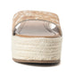 Mesa Mane Hairon Leather Sandals in Brown & White