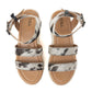 Longhorn Lasso Leather Sandals in Cowprint Hairon