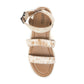 Longhorn Lasso Leather Sandals in Brown & White Hairon