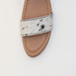 Vaquero Leather Hairon Sandals in Black & White