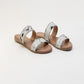 Vaquero Leather Hairon Sandals in Black & White