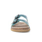 Myra Prairie Wind Embossed Leather Sandals in Western Jade