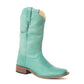 Bluebonnet Embroidered Western Leather Boots in Teal