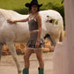 Bluebonnet Embroidered Western Leather Boots in Teal