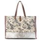 Myra Floweret Weekender Bag for Women – Floral Printed Front, Buckle Closure, Fringed Edges for Travel Chic