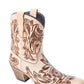 Copper Rose Western Booties in Cream