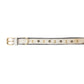 Prairie Paws Studded Hairon Dog Collar in Brown & White